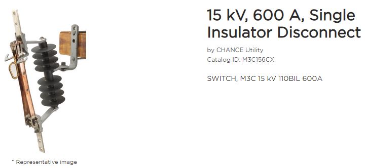 Switch Cutout 600A 15kv